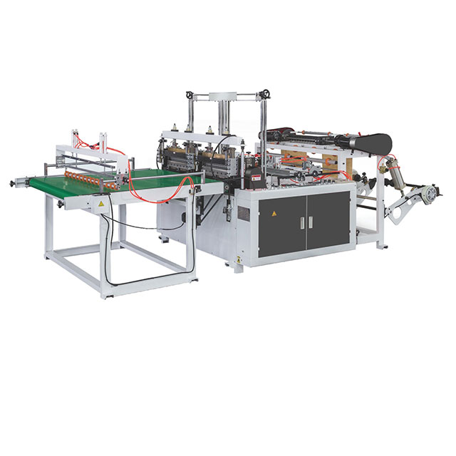 TS-RFLQ420x2/ 600x2Double Channel Heat Sealing And Cold Cutting  Bag Making Machine (automatic Finishing Rack)